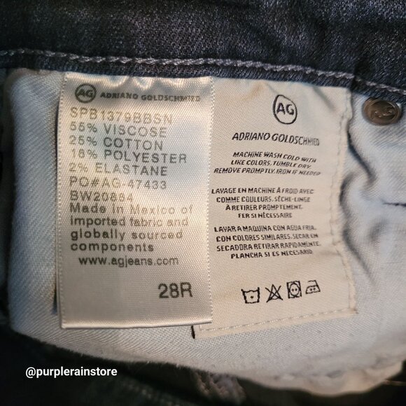 AG Adriano Goldschmied Jeans 28 Farrah Skinny Ankle High Rise Dark Wash Strech - Picture 6 of 12